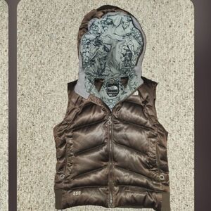 Y2K North Face Brown Puffer Vest
